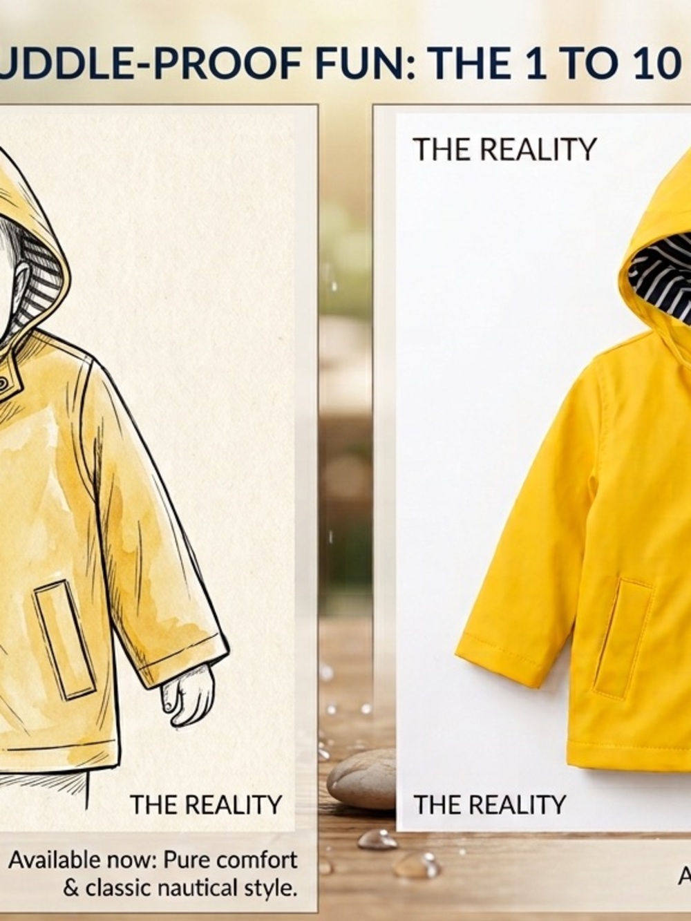 Kids Yellow Hooded Raincoat by